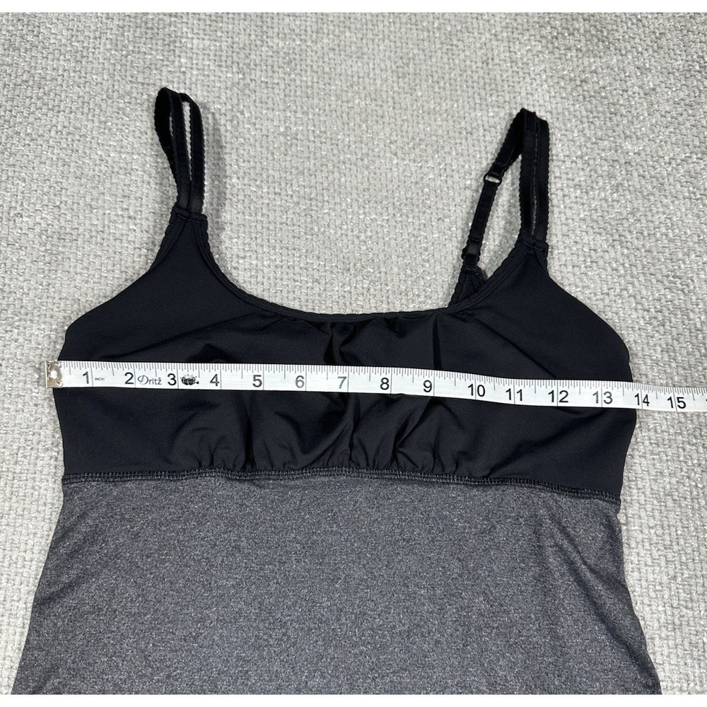 Lululemon Tank Top Womens 6 Gray Black Hot N Sweaty Built In Bra - Picture 3 of 9